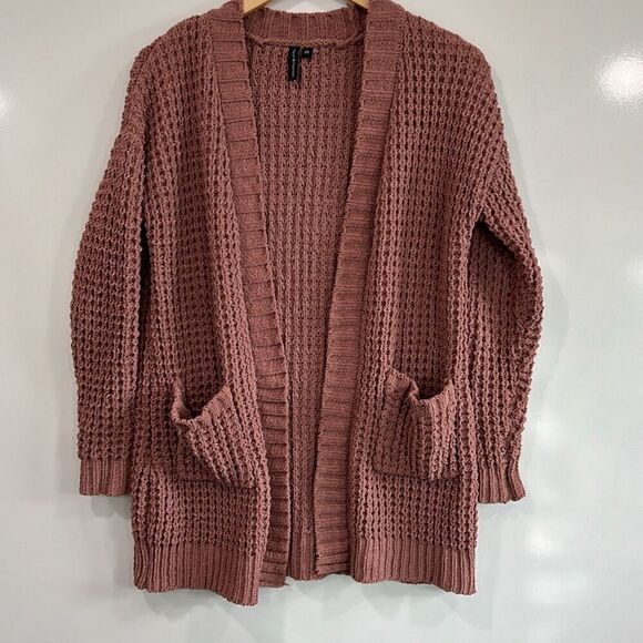 Moon & Madison chunky brown open cardigan sweater - Picture 1 of 4
